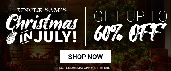 Email_Tertiary_600X250_Uncle Sams Christmas in July Up To 60% Off