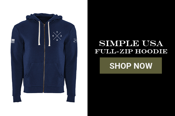 Simple USA Full Zip Hoodie
