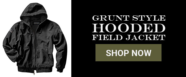  Grunt Style Hooded Field Jacket - Black